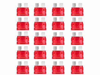 kit 20 fusível lâmina 10a vermelho automotivo médio zh270a