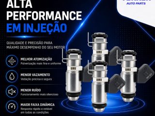 kit 4 bicos injetores palio siena strada fire flex tetrafuel iwp003