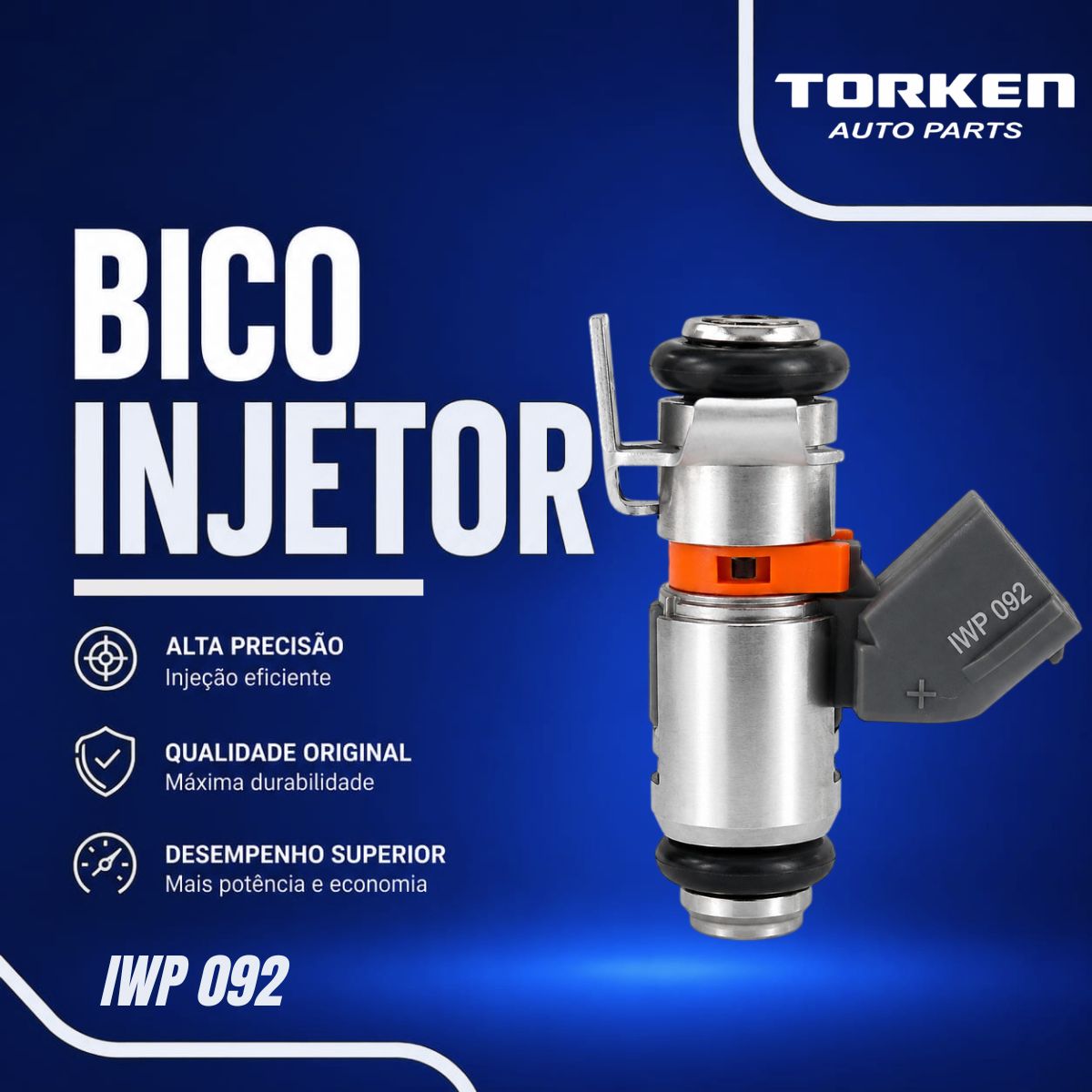 bico injetor vw polo 1.0 16v gasolina 2001 2002 iwp092