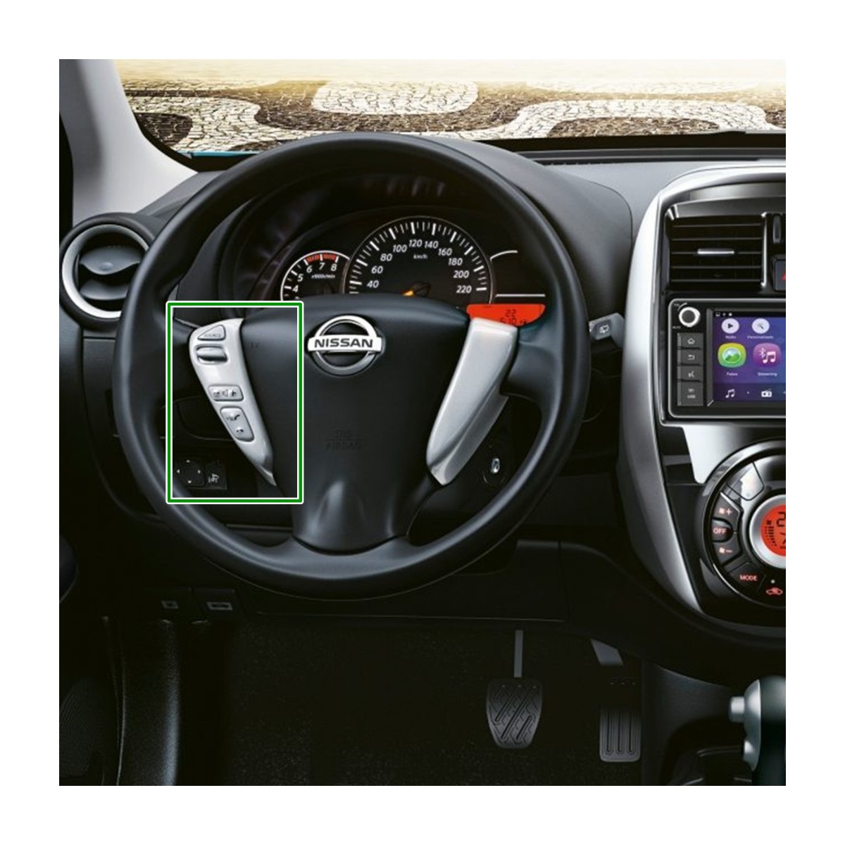 botao comando som viva voz volante nissan sentra 2488551 q