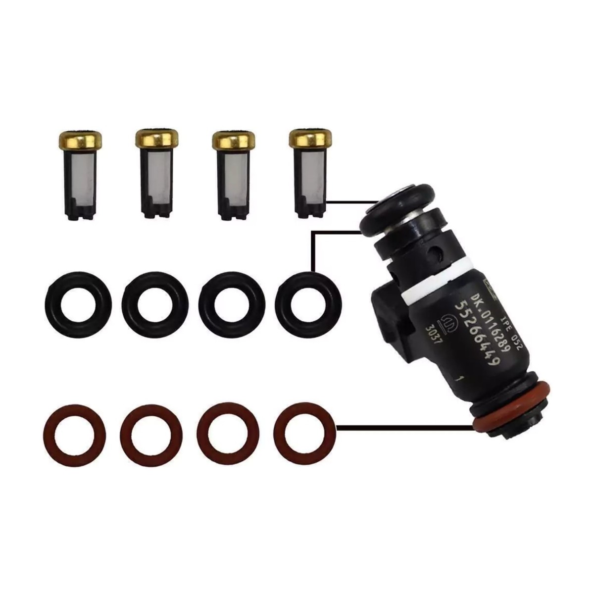 kit reparo bico injetor magneti marelli ipe kit005 q
